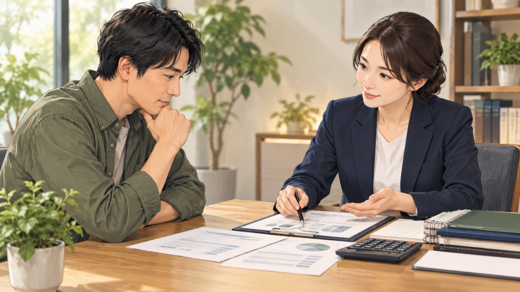 家計と支払いの状況を落ち着いて整理するためのイラスト