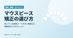 マウスピース矯正の選び方の記事のアイキャッチ