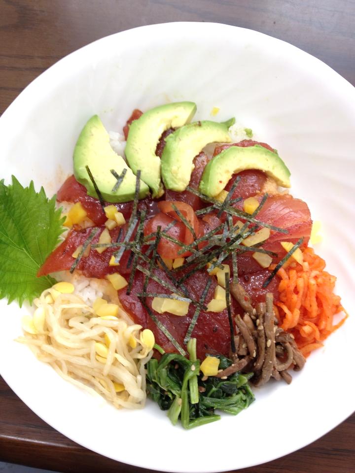 鉄火丼ビビンバ風