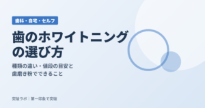 歯のホワイトニングの選び方の記事のアイキャッチ