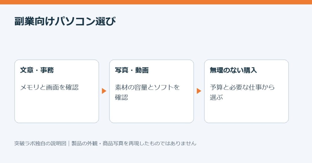 突破ラボが作成した使い方の説明図。商品写真ではありません。