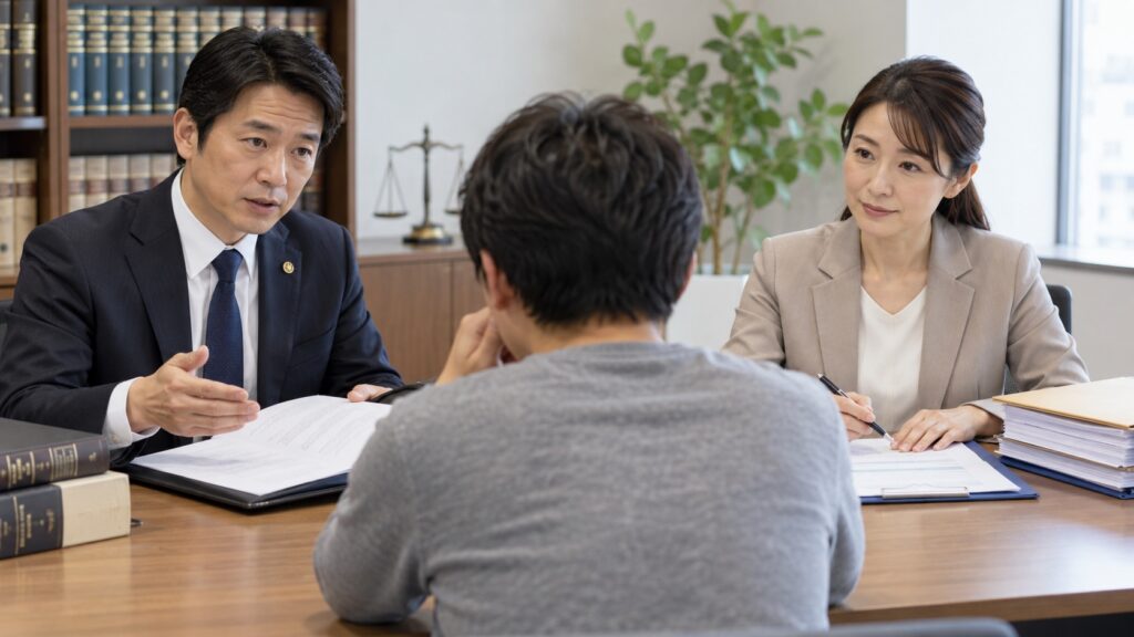 債務整理で弁護士・司法書士・行政書士の役割を比較するイメージ